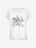 Disney Mickey Mouse Group Run Girls T-Shirt, WHITE, hi-res
