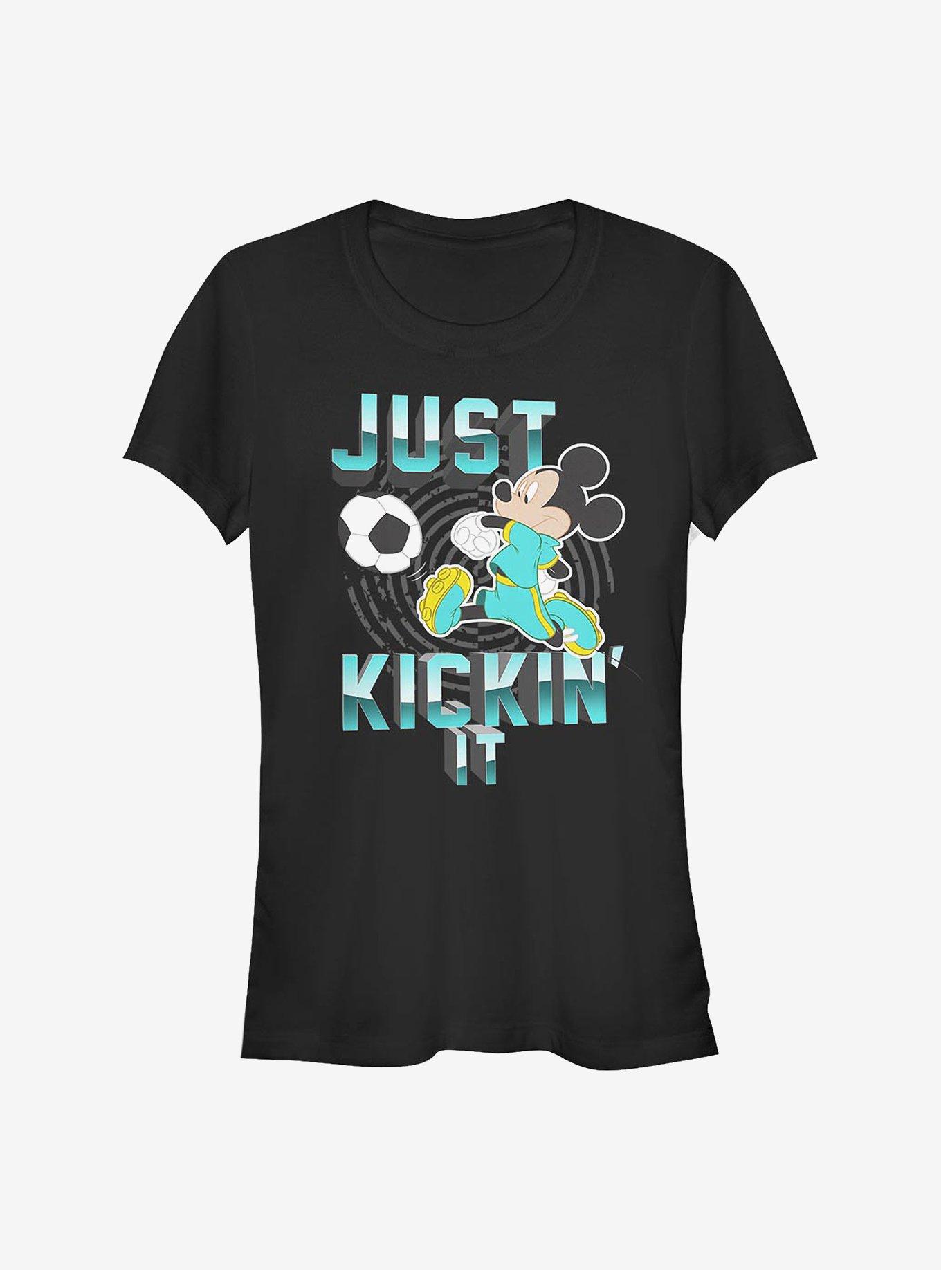 Disney Mickey Mouse Kickin' It Girls T-Shirt, BLACK, hi-res