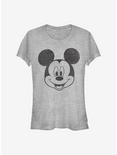 Disney Mickey Mouse Mickey Face Girls T-Shirt, ATH HTR, hi-res