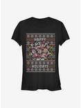 Disney Mickey Mouse Holiday Six Sweater Girls T-Shirt, BLACK, hi-res