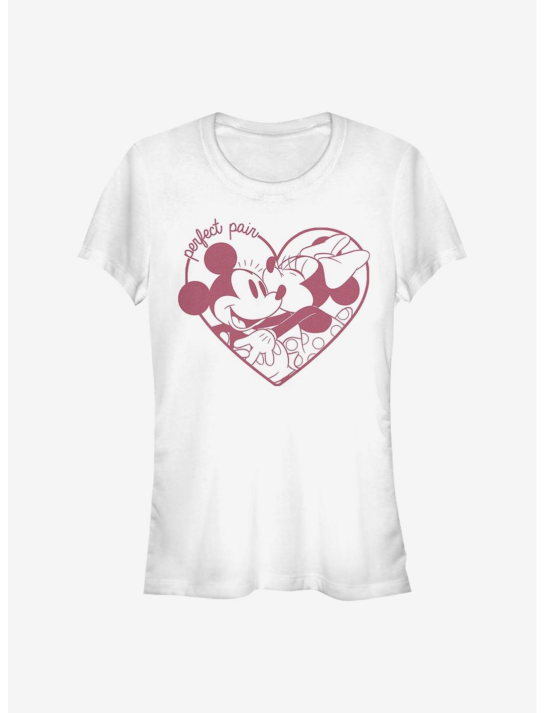 Disney Mickey Mouse & Minnie Mouse Perfect Pair Girls T-Shirt, WHITE, hi-res
