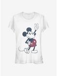 Disney Mickey Mouse Plaid Mickey Girls T-Shirt, WHITE, hi-res