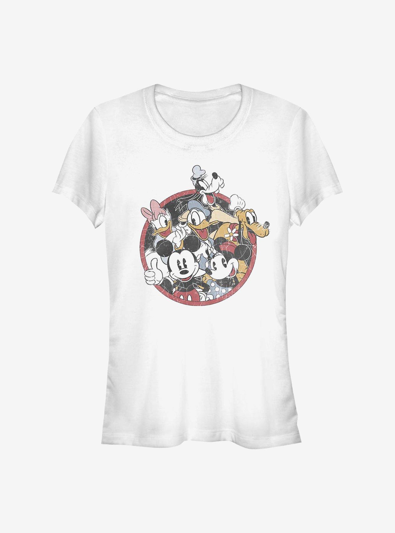 Disney Mickey Mouse Retro Groupie Girls T-Shirt, WHITE, hi-res