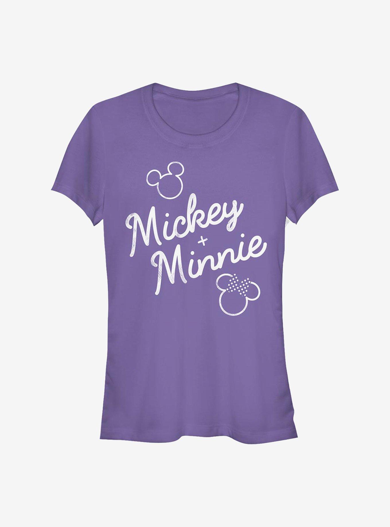 Disney Mickey Mouse And Minnie Signed Together Girls T-Shirt