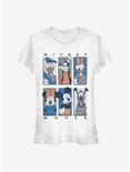 Disney Mickey Mouse Six Up Muted Girls T-Shirt, WHITE, hi-res