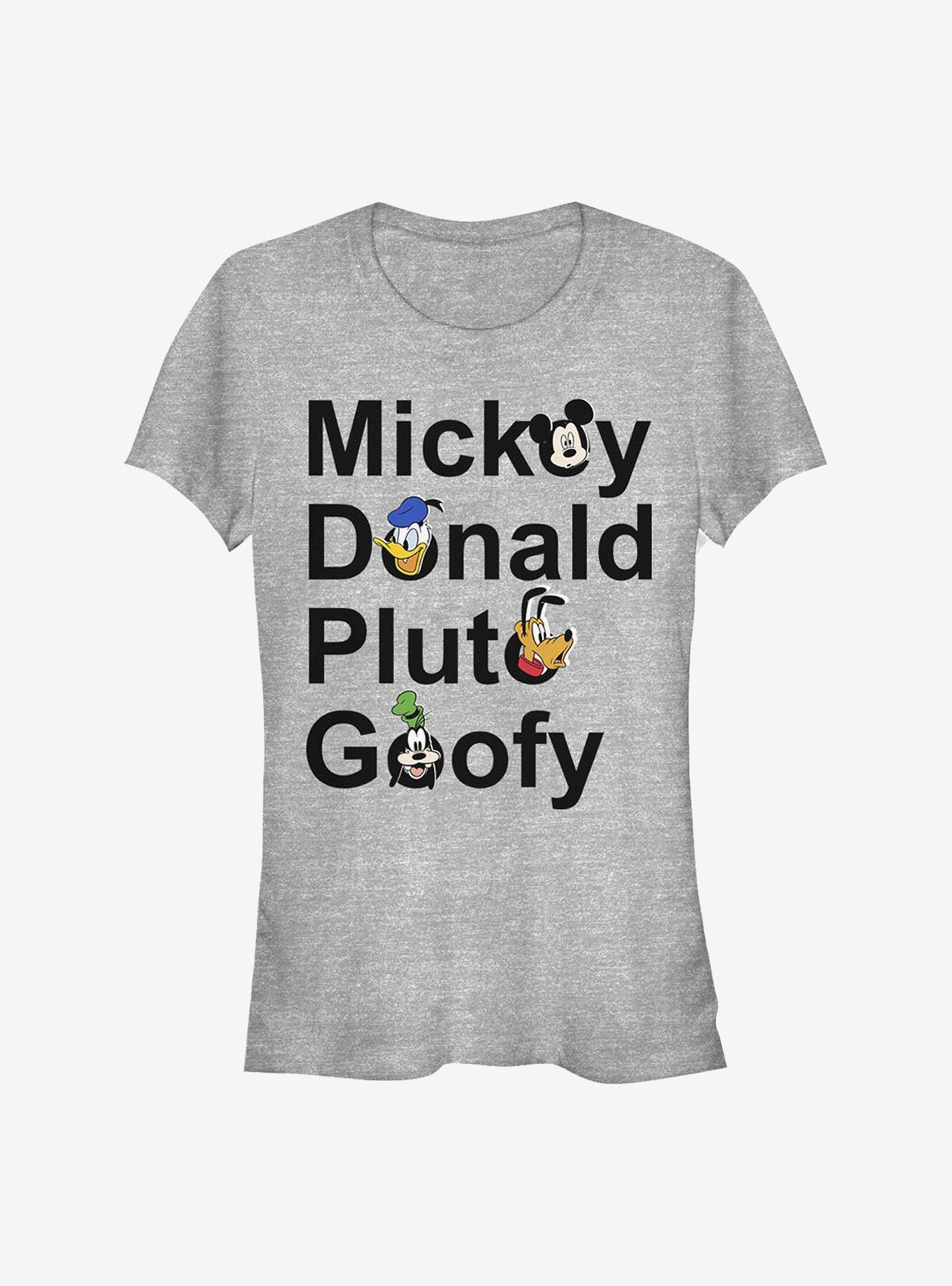 Disney Mickey Mouse & Friends Stacked Names Girls T-Shirt, , hi-res