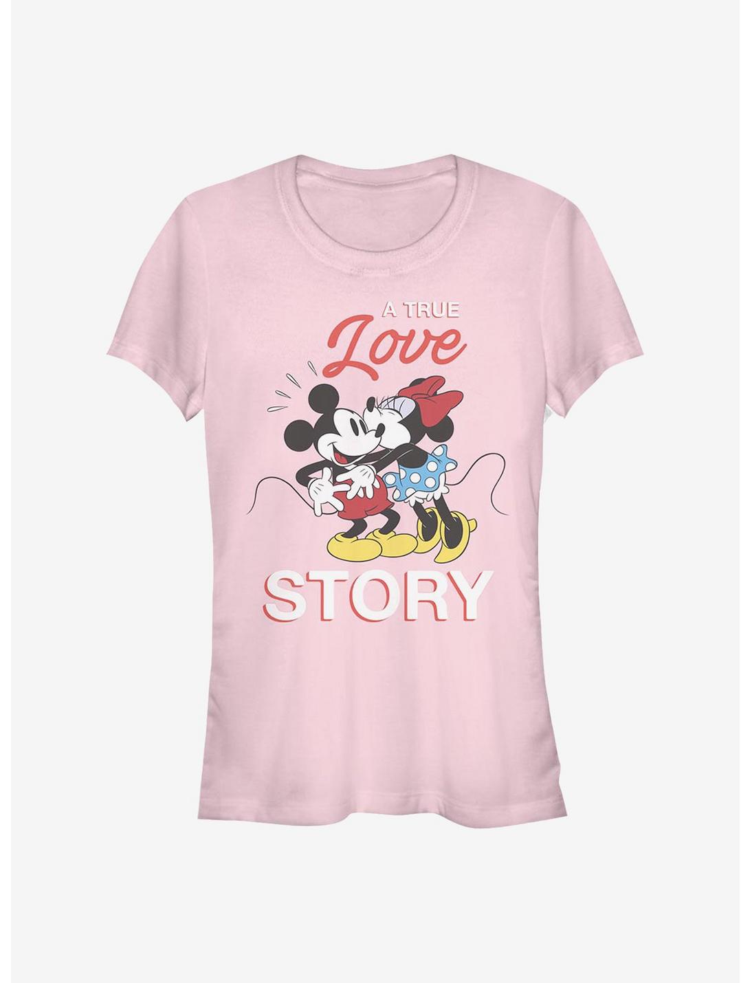 Disney Mickey Mouse True Love Story Girls T-Shirt, LIGHT PINK, hi-res