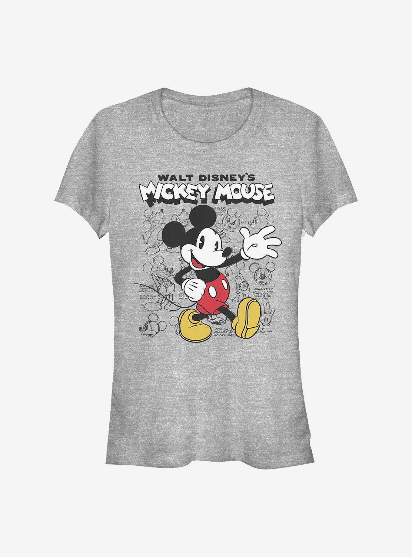 Disney Mickey Mouse Sketchbook Girls T-Shirt, ATH HTR, hi-res