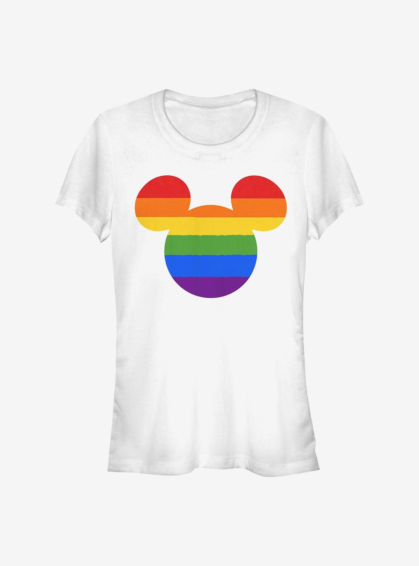 Disney Mickey Mouse Rainbow Ears Girls T-Shirt, WHITE, hi-res