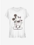 Disney Mickey Mouse Sketch Mickey Girls T-Shirt, WHITE, hi-res