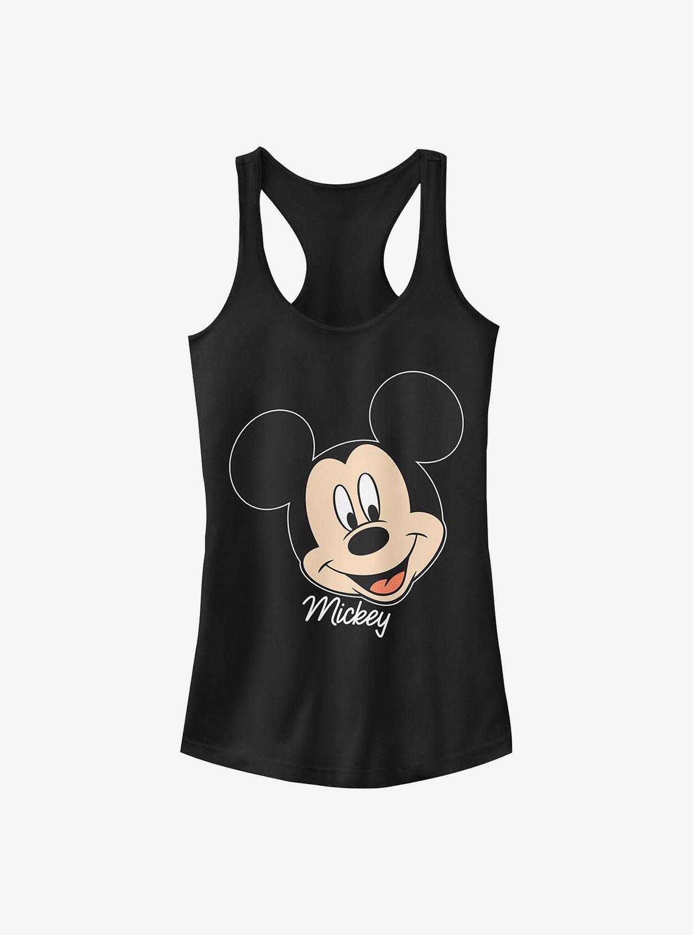 Disney Mickey Mouse Mickey Big Face Girls Tank, BLACK, hi-res