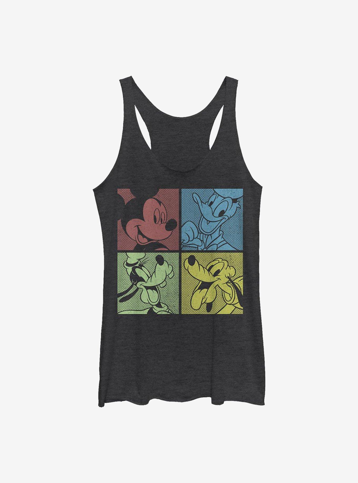 Disney Mickey Mouse Fab Four Girls Tank, BLK HTR, hi-res