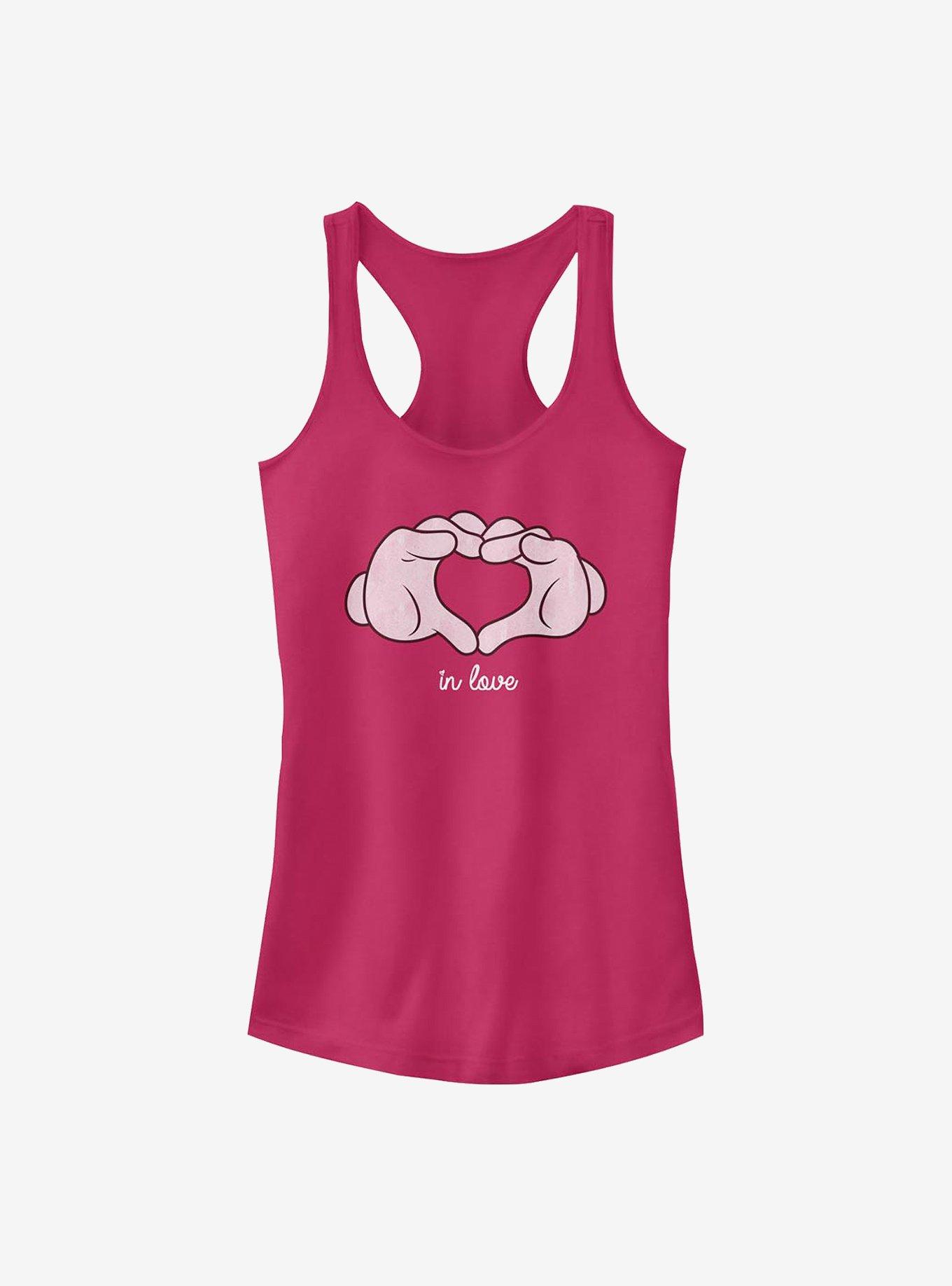 Disney Mickey Mouse Glove Heart Girls Tank, RASPBERRY, hi-res