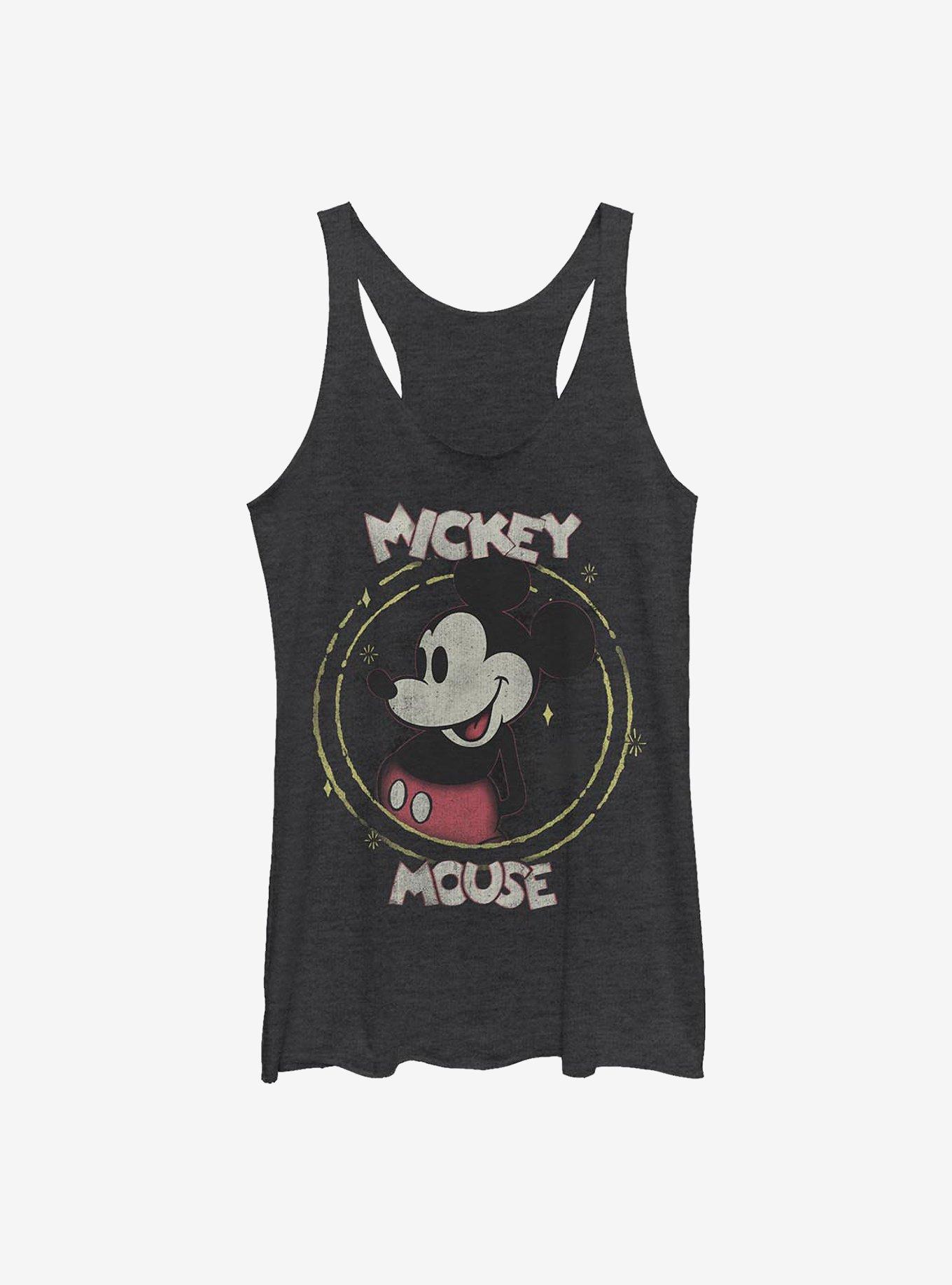 Disney Mickey Mouse Happy Mickey Girls Tank, BLK HTR, hi-res