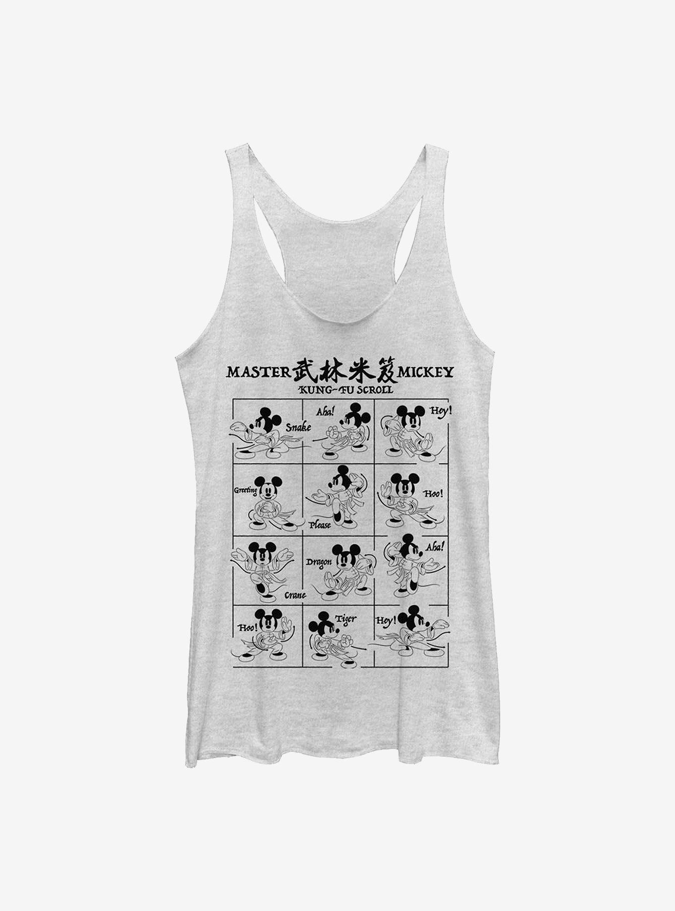 Disney Mickey Mouse Kung Fu Mickey Girls Tank, WHITE HTR, hi-res