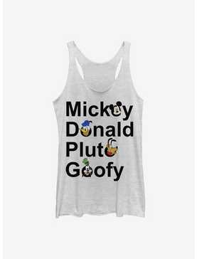 Disney Mickey Mouse & Friends Stacked Names Girls Tank Top, , hi-res