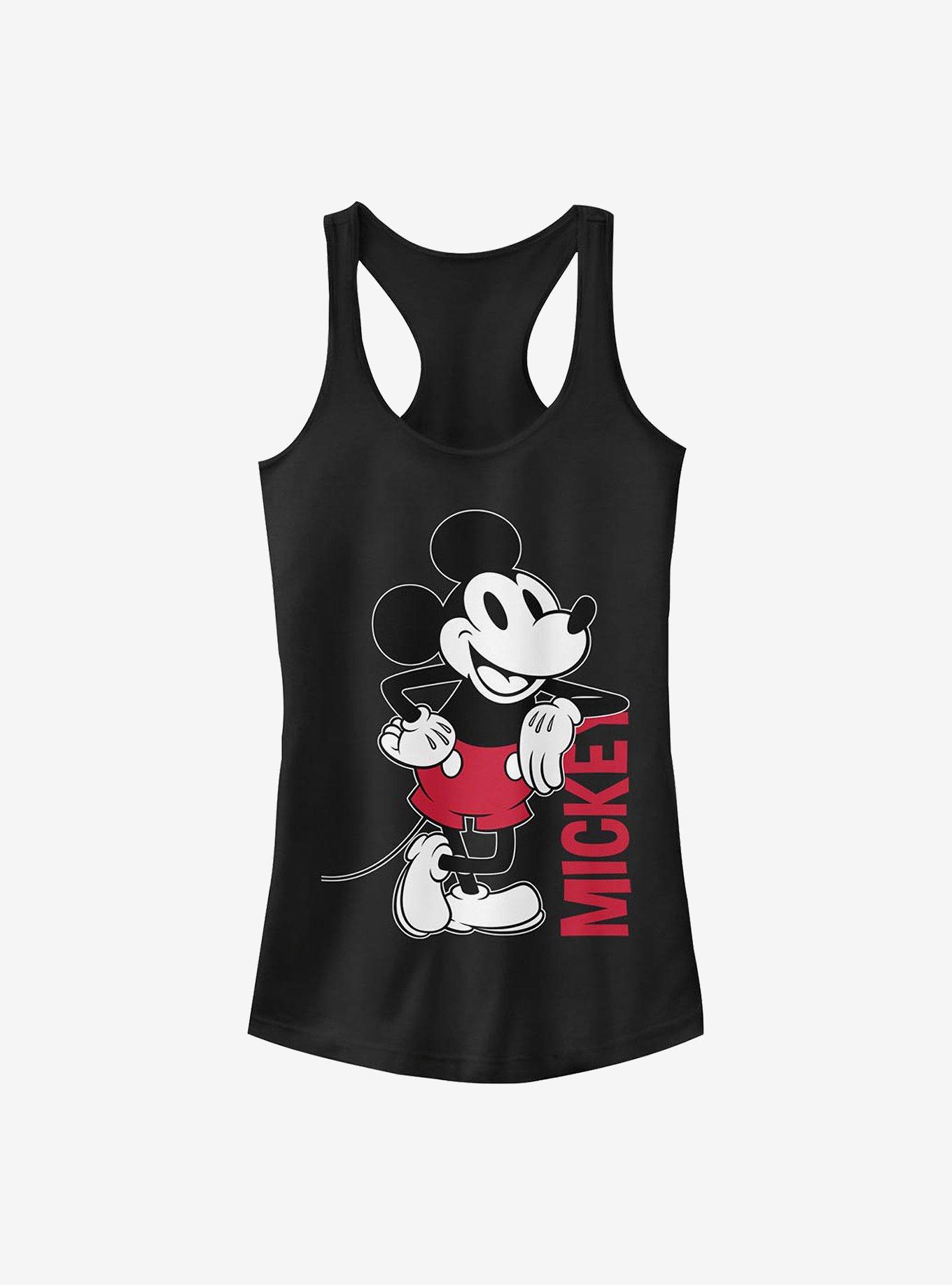 Disney Mickey Mouse Mickey Leaning Girls Tank, BLACK, hi-res