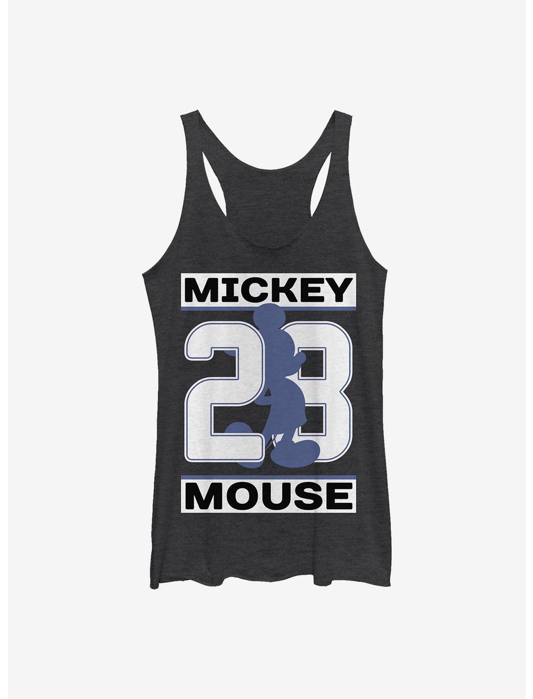 Disney Mickey Mouse Mickey Shadow Date Girls Tank, BLK HTR, hi-res