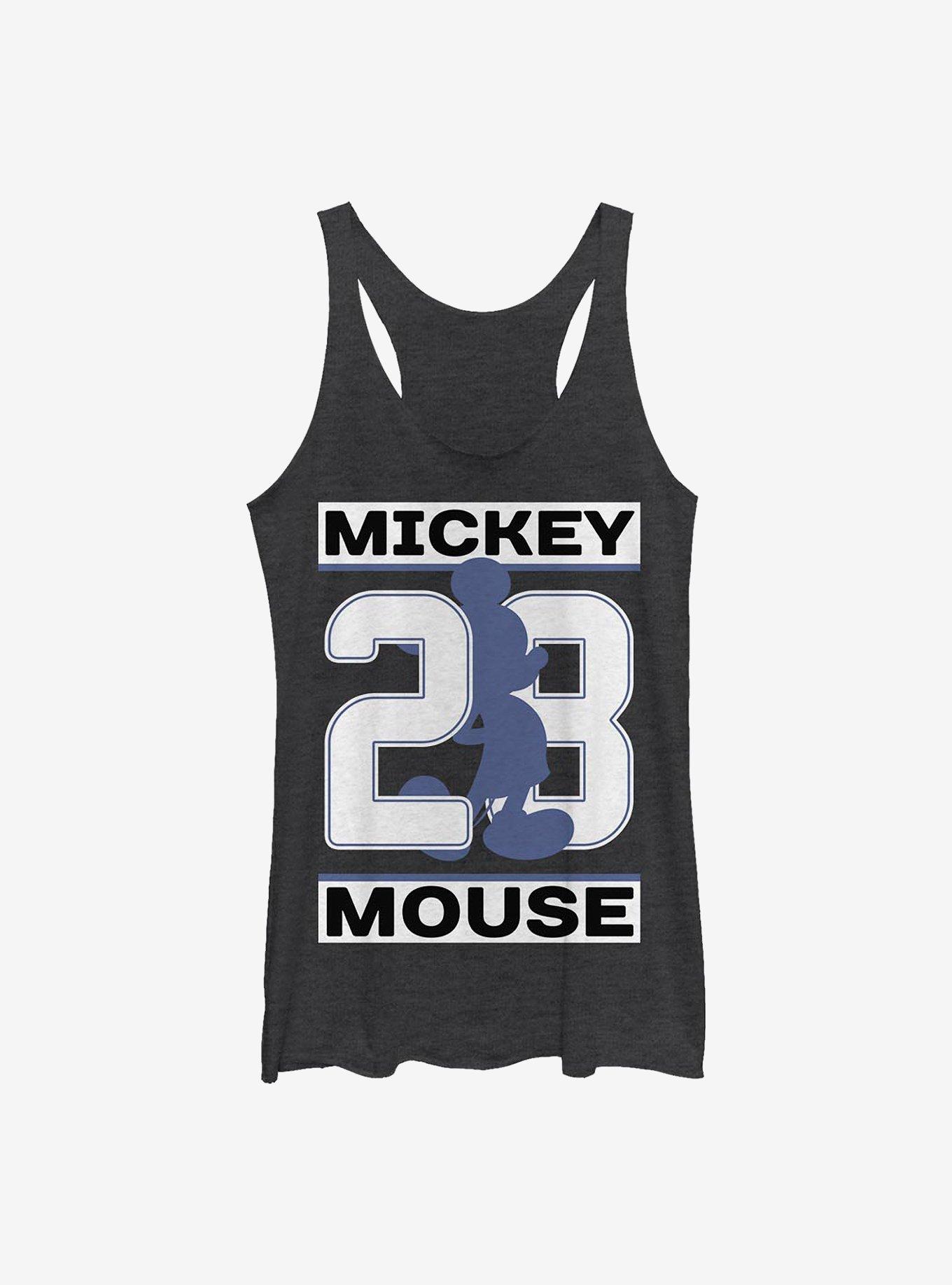 Disney Mickey Mouse Mickey Shadow Date Girls Tank, BLK HTR, hi-res