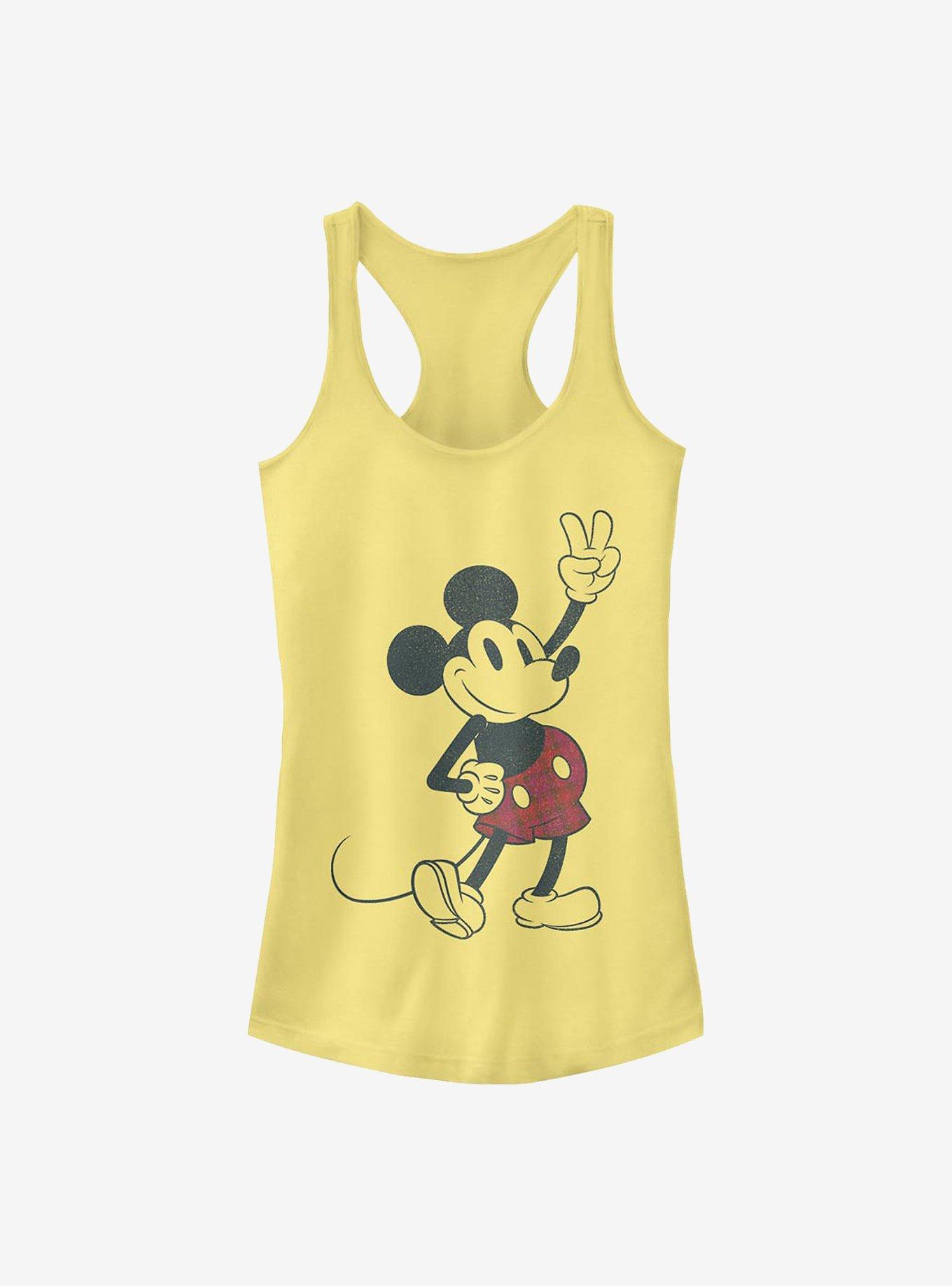 Disney Mickey Mouse Plaid Mickey Girls Tank, BANANA, hi-res
