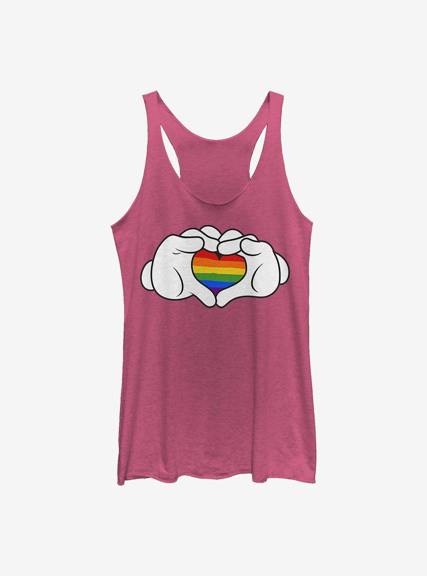 Disney Mickey Mouse Rainbow Love Girls Tank, PINK HTR, hi-res