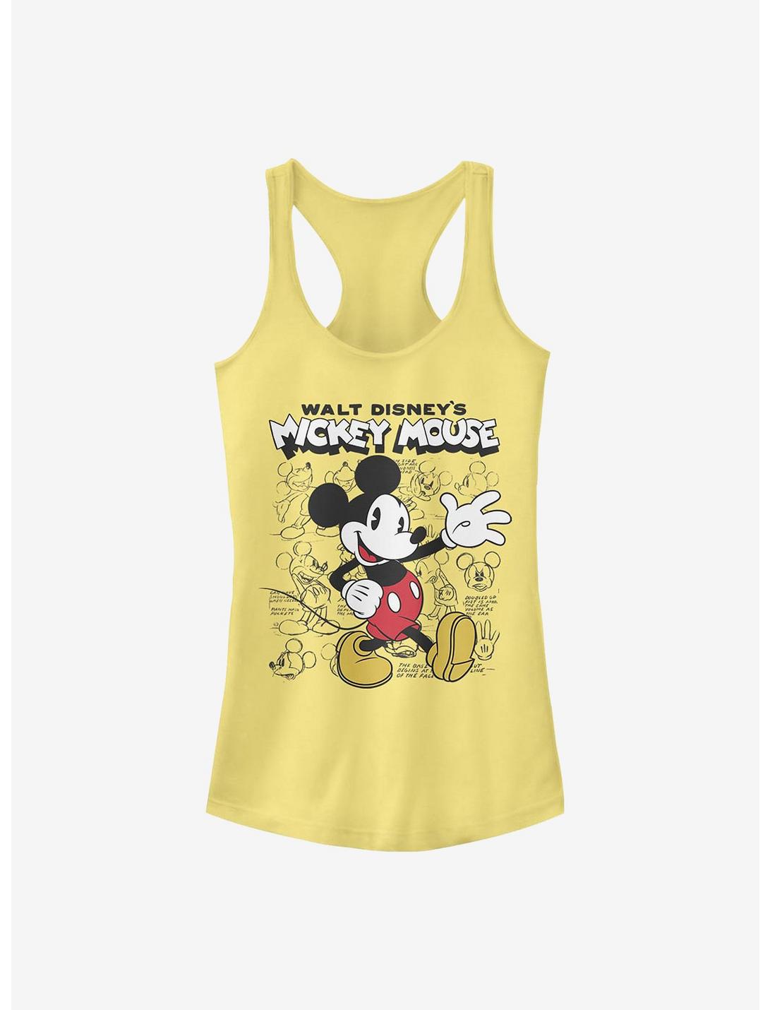 Disney Mickey Mouse Sketchbook Girls Tank, BANANA, hi-res