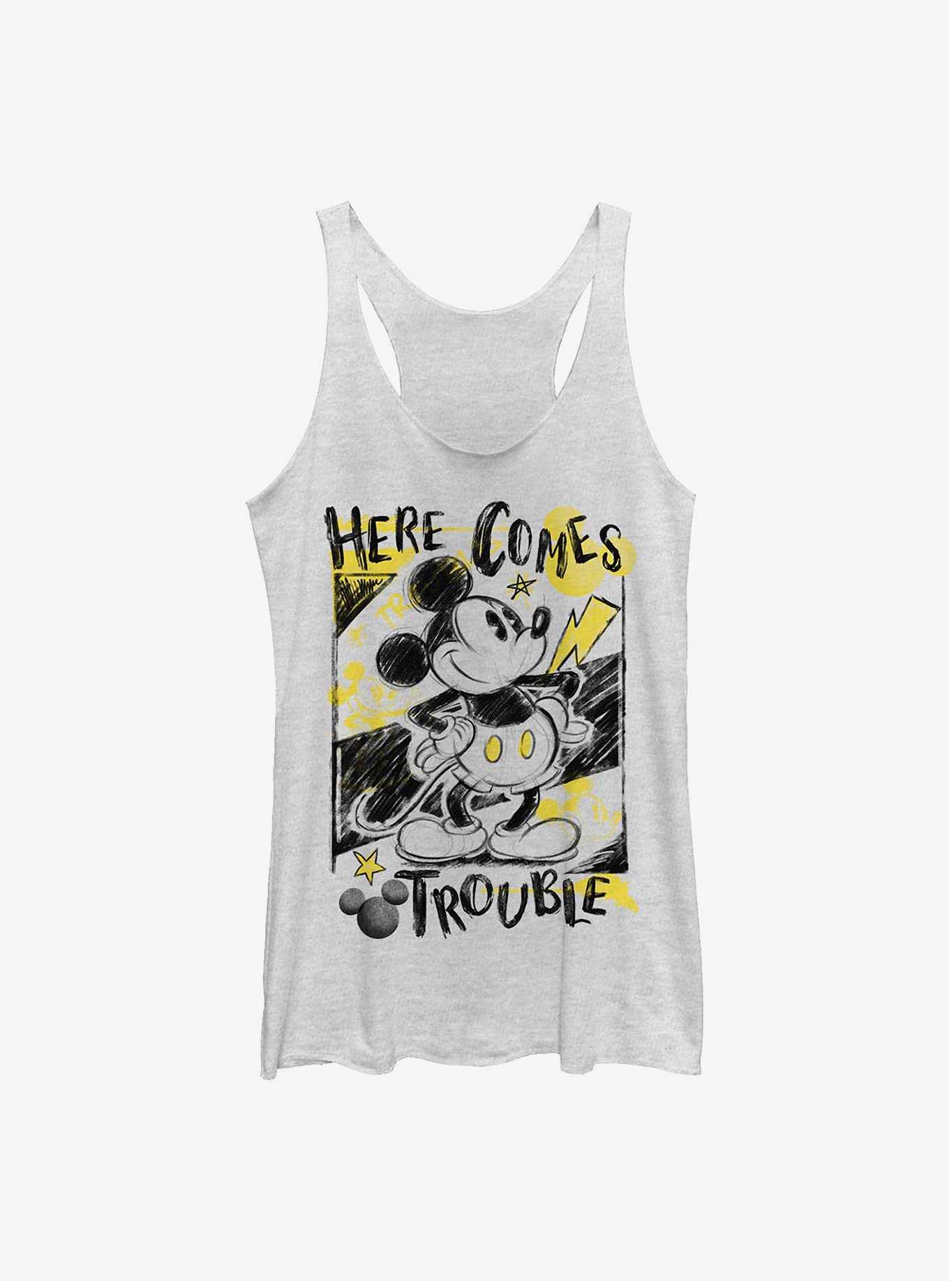 Disney Mickey Mouse Trouble Comes Girls Tank, , hi-res