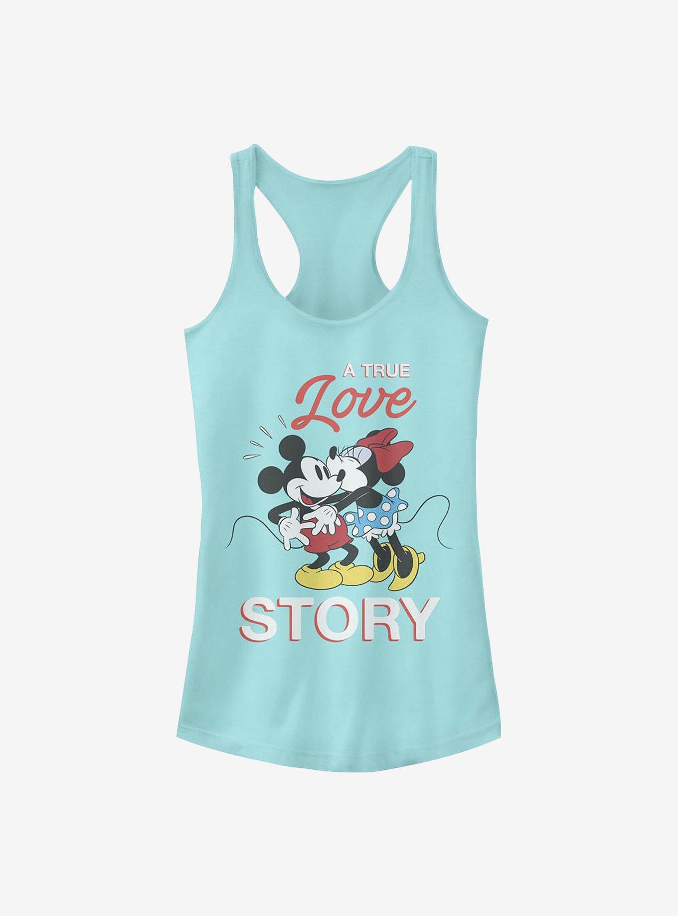 Disney Mickey Mouse & Minnie Mouse Love Girls Tank Top - WHITE