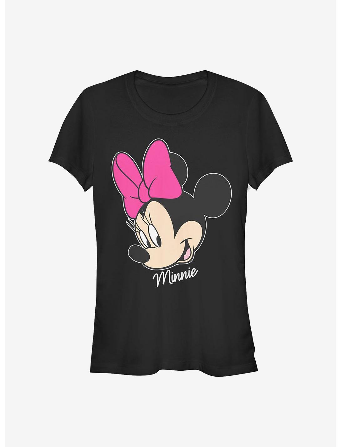 Disney Minnie Mouse Minnie Big Face Girls T-Shirt, BLACK, hi-res