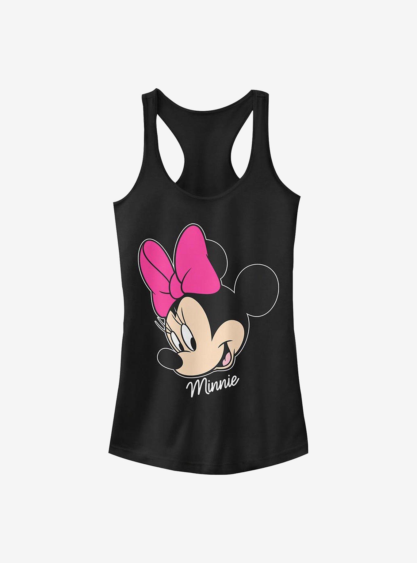 Disney Minnie Mouse Minnie Big Face Girls Tank, BLACK, hi-res