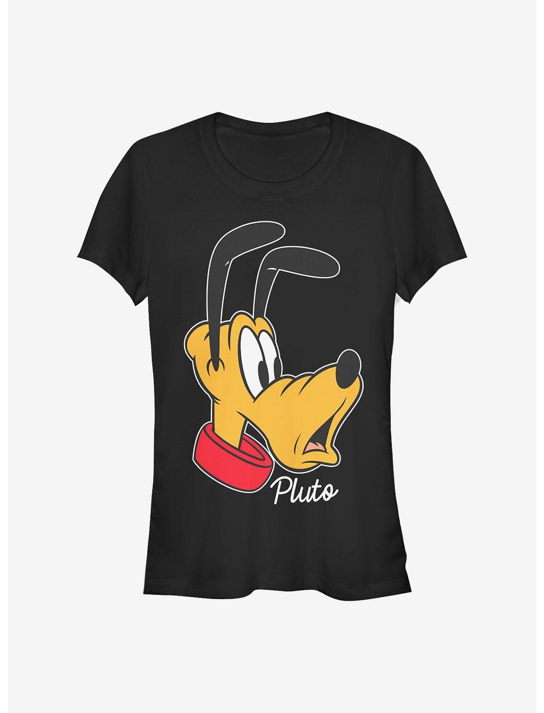 Disney Pluto Big Face Girls T-Shirt, BLACK, hi-res