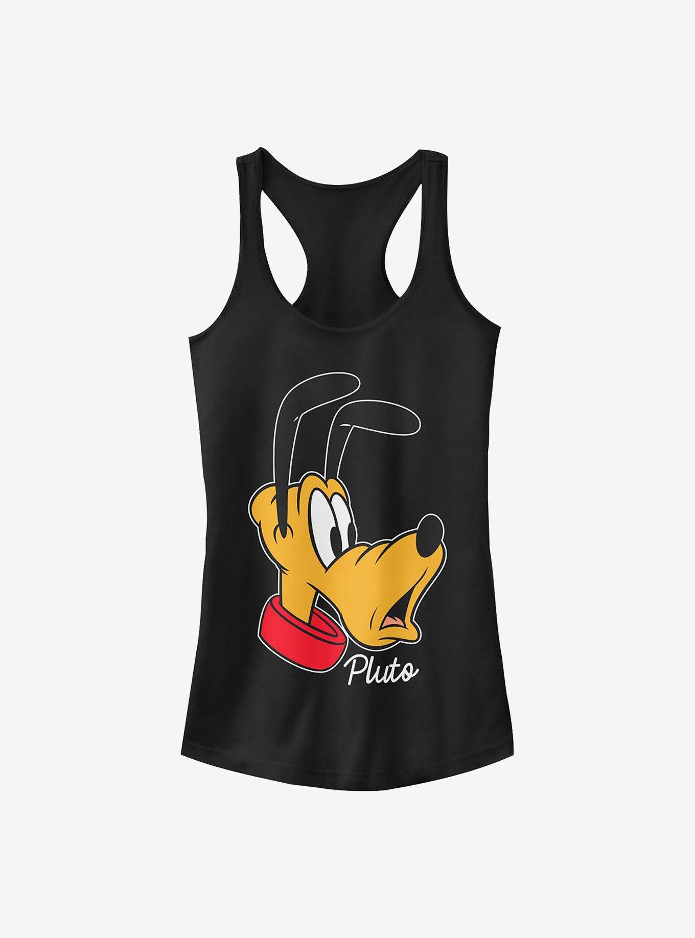 Disney Pluto Big Face Girls Tank, BLACK, hi-res