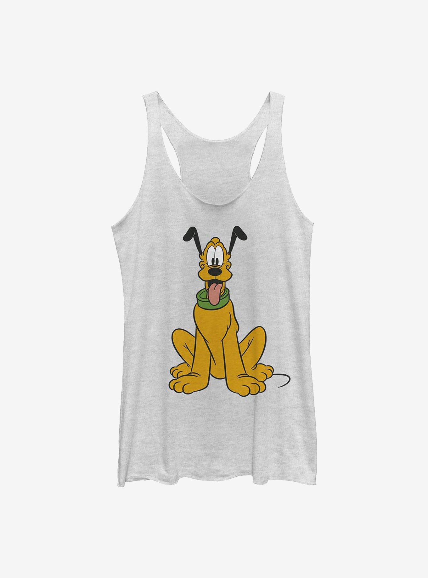 Disney Pluto Traditional Pluto Girls Tank, WHITE HTR, hi-res