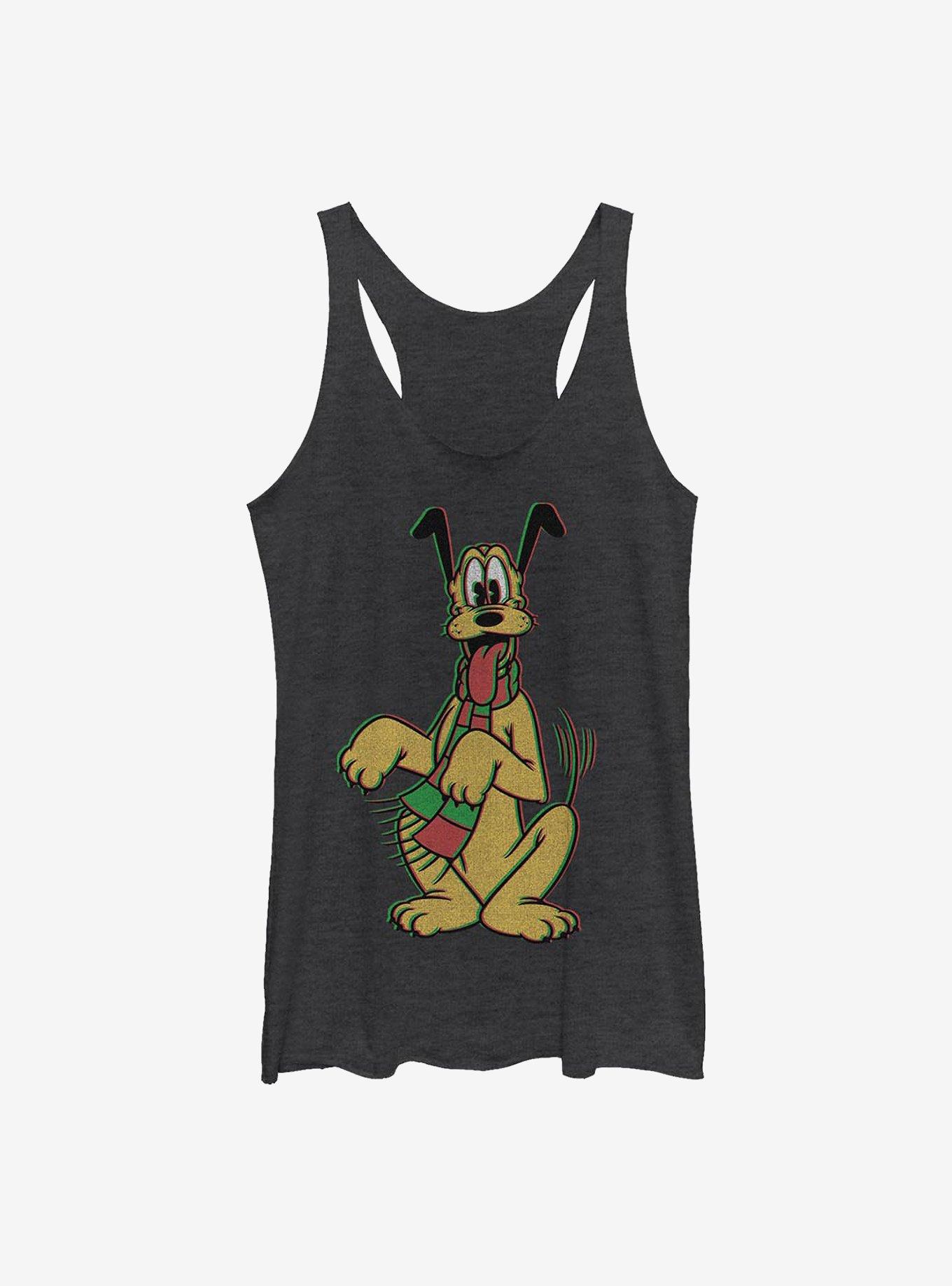 Disney Pluto Holiday Colors Girls Tank, BLK HTR, hi-res