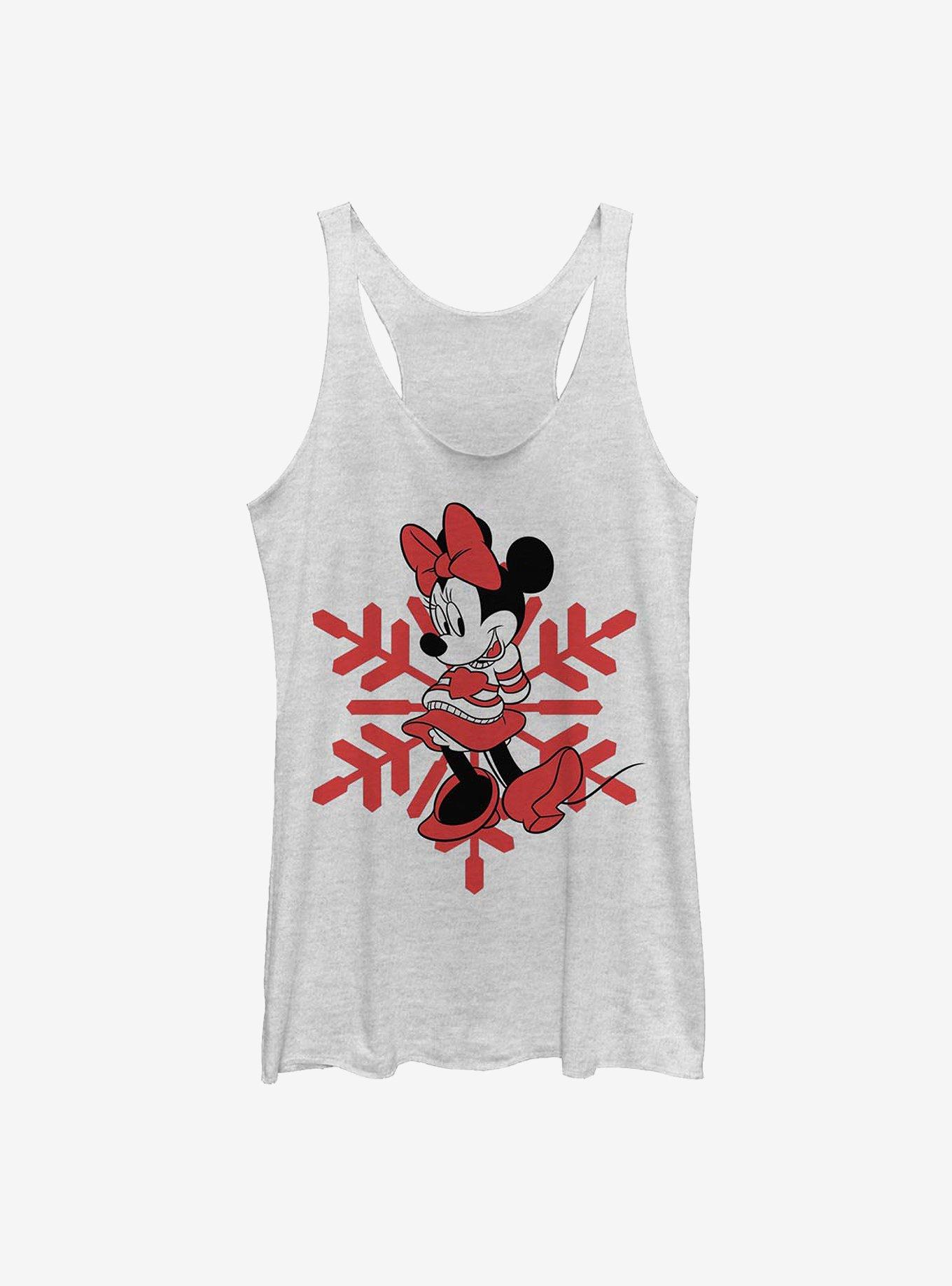 Disney Minnie Mouse Minnie Snowflake Girls Tank, WHITE HTR, hi-res