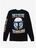 Star Wars The Mandalorian Chrome Long Sleeve T-Shirt - BoxLunch Exclusive, BLACK, hi-res
