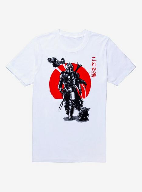 Star Wars The Mandalorian Mando & The Child Hiragana T-Shirt - BoxLunch ...