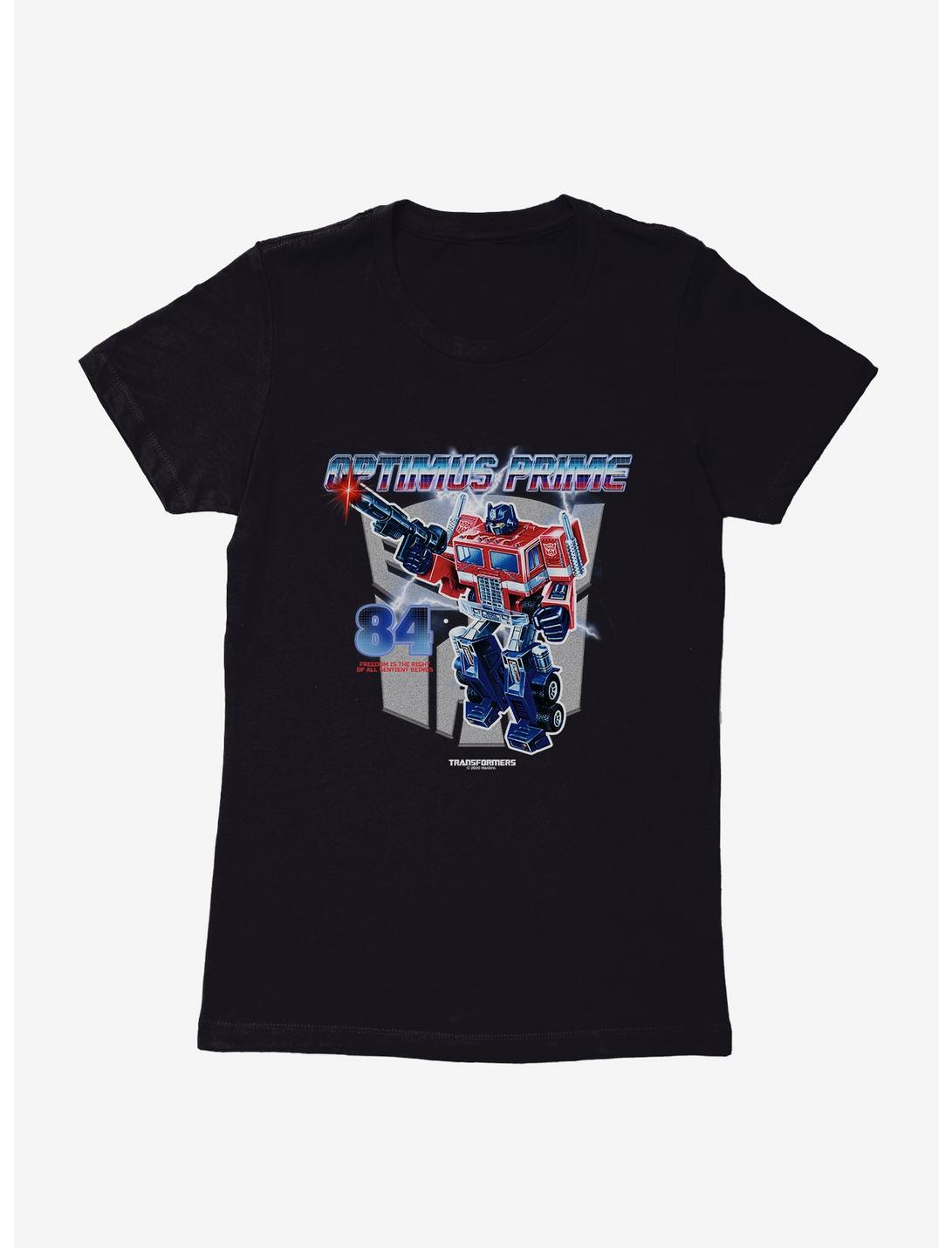 Transformers Optimus Prime The Right To Freedom Womens T-Shirt, BLACK, hi-res