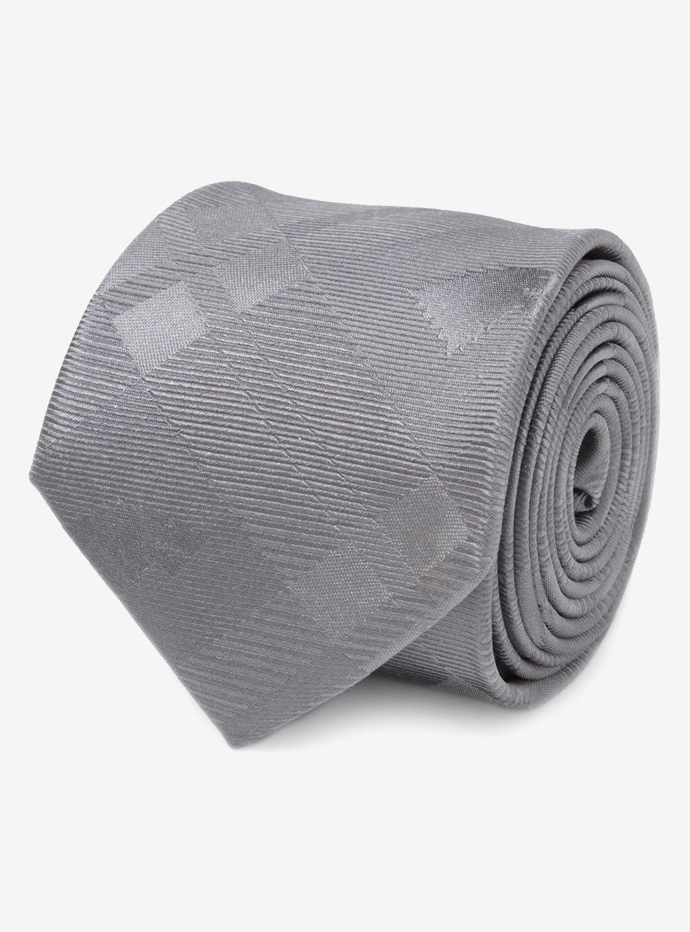 Game of Thrones Stark Direwolf Gray Plaid Silk Tie, , hi-res