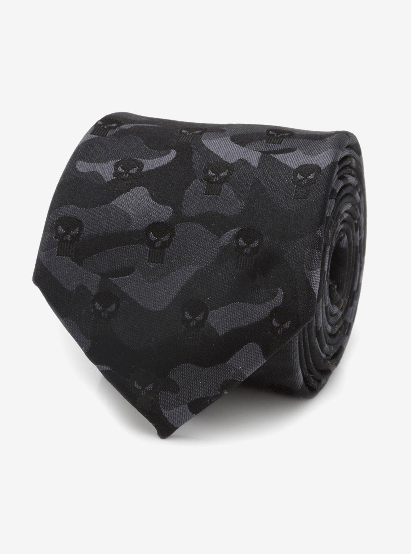 Marvel The Punisher Camo Black Silk Tie, , hi-res