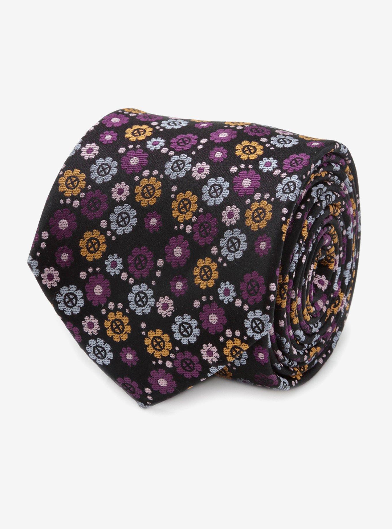 Marvel X-Men Floral Charcoal Tie, , hi-res