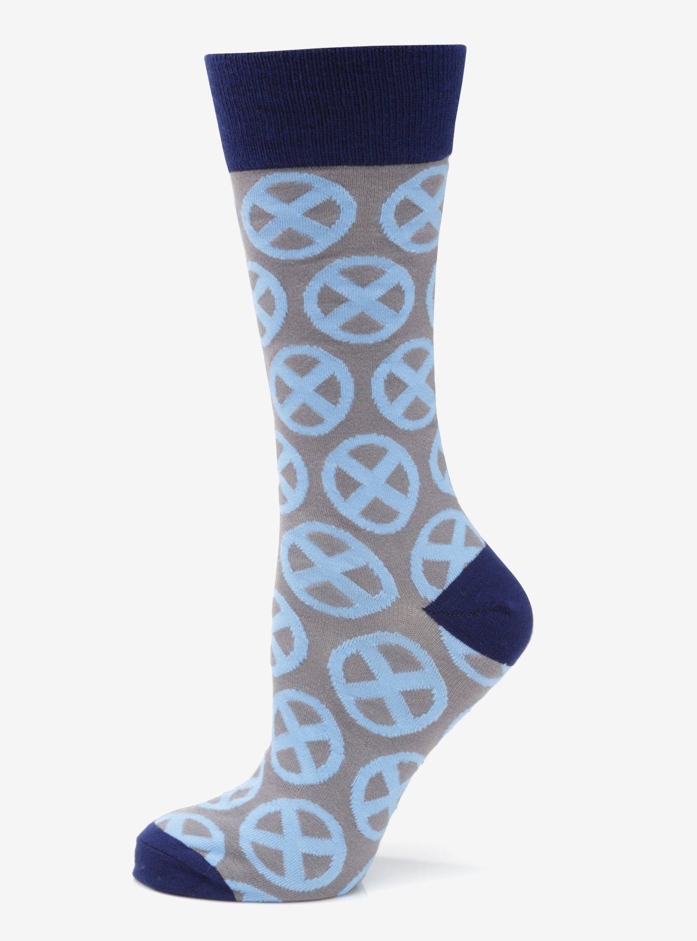 Marvel X-Men Symbol Gray Socks, , hi-res