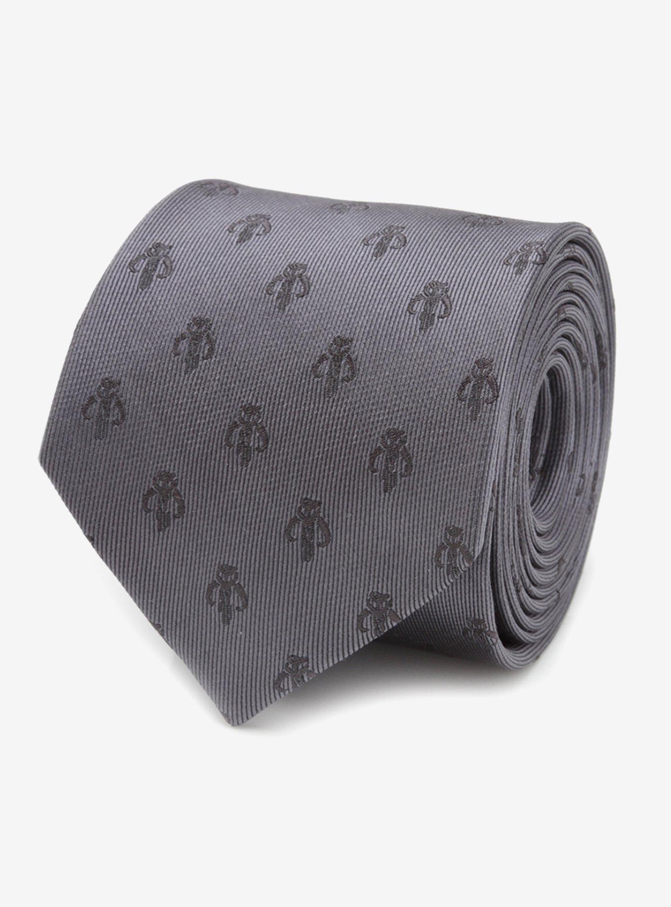 Star Wars The Mandalorian Gray Silk Tie, , hi-res