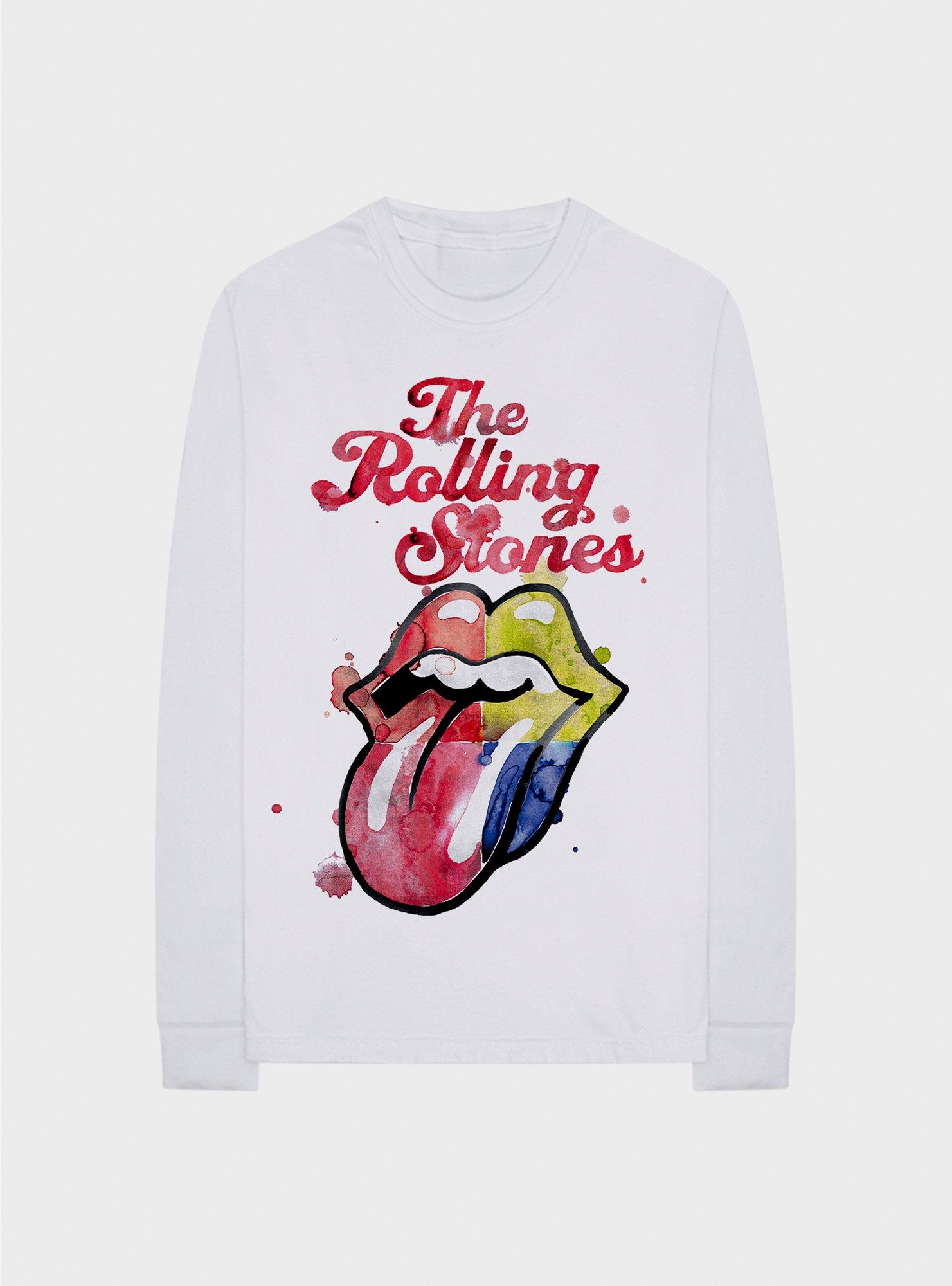 The Rolling Stones Watercolor Girls Long-Sleeve T-Shirt, , hi-res
