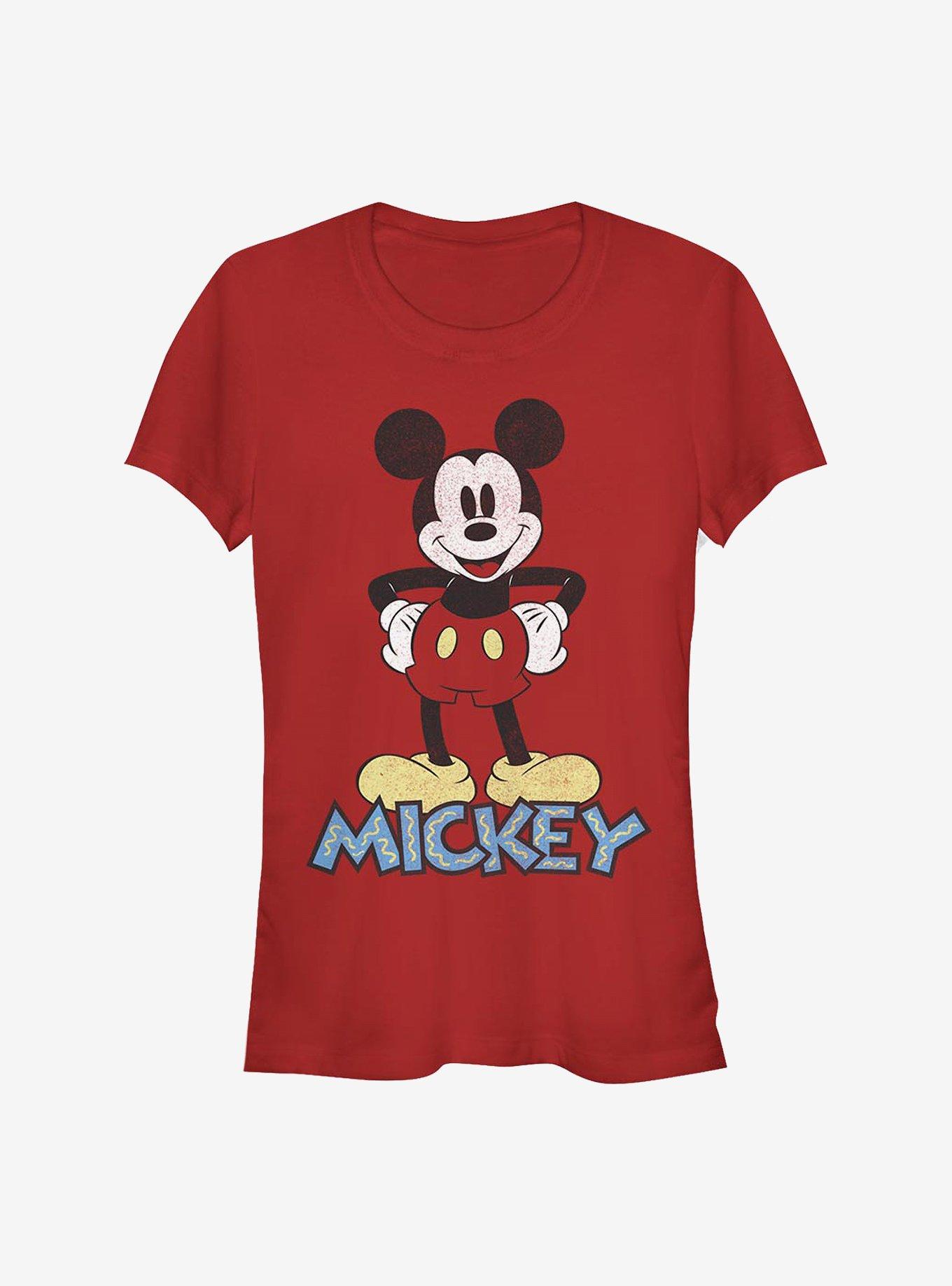 Disney Mickey Mouse 90's Mickey Girls T-Shirt, RED, hi-res
