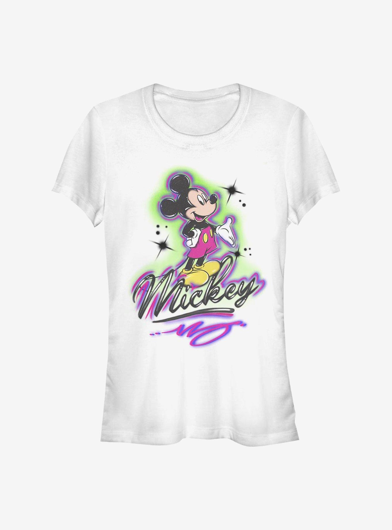 Disney Mickey Mouse Airbrush Mickey Girls T-Shirt, WHITE, hi-res