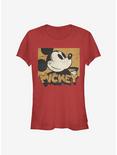 Disney Mickey Mouse Against The Grain Girls T-Shirt, RED, hi-res