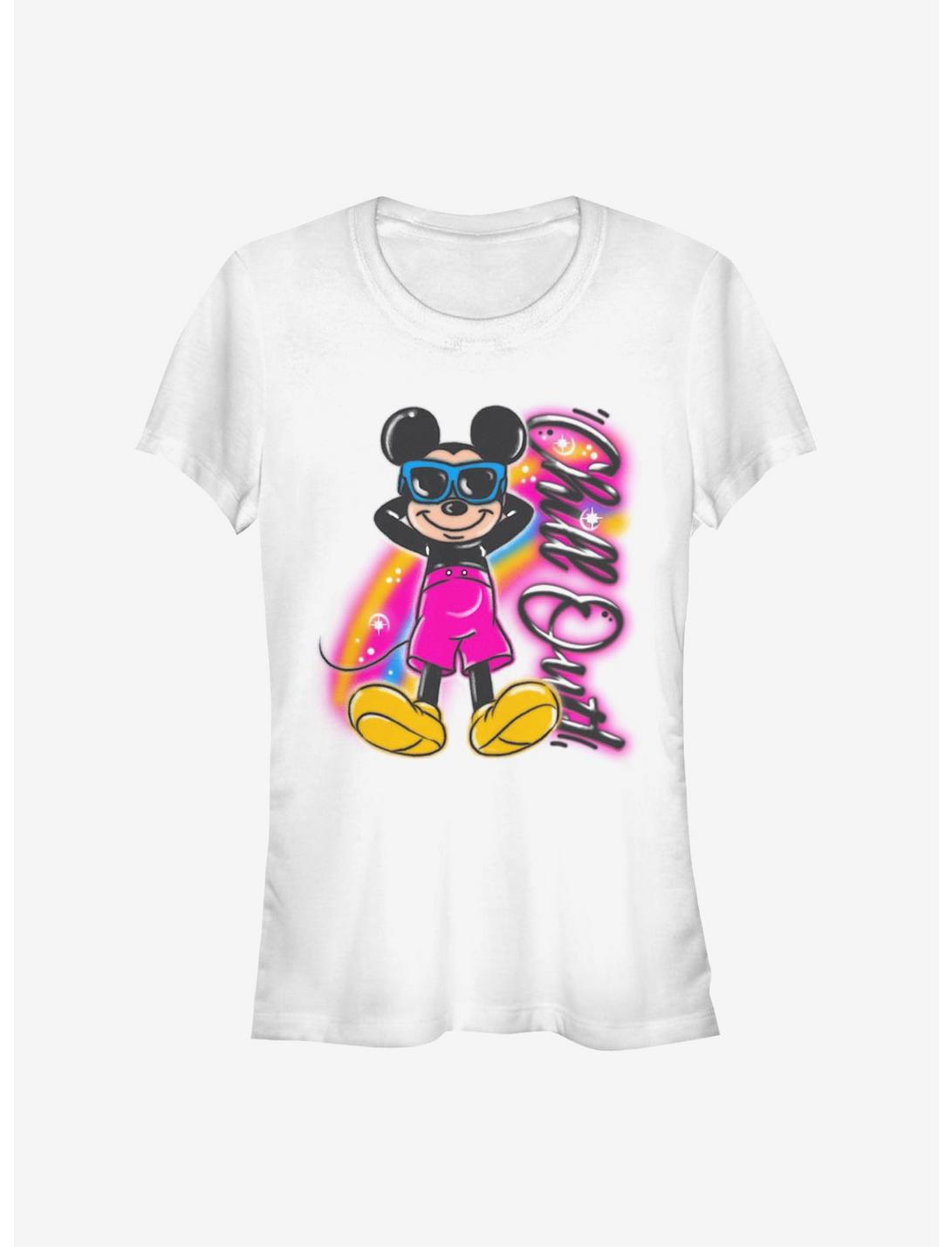 Disney Mickey Mouse Airbrushed Mickey Girls T-Shirt, WHITE, hi-res