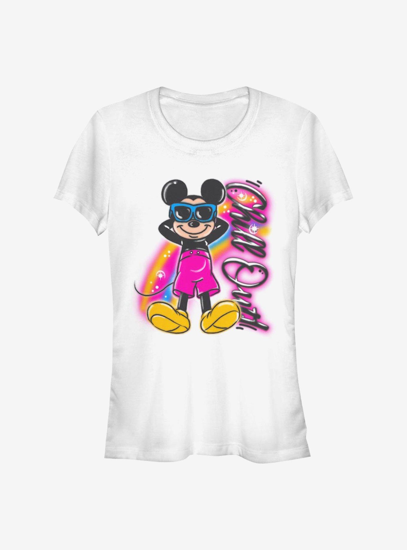 Disney Mickey Mouse Airbrushed Mickey Girls T-Shirt, WHITE, hi-res