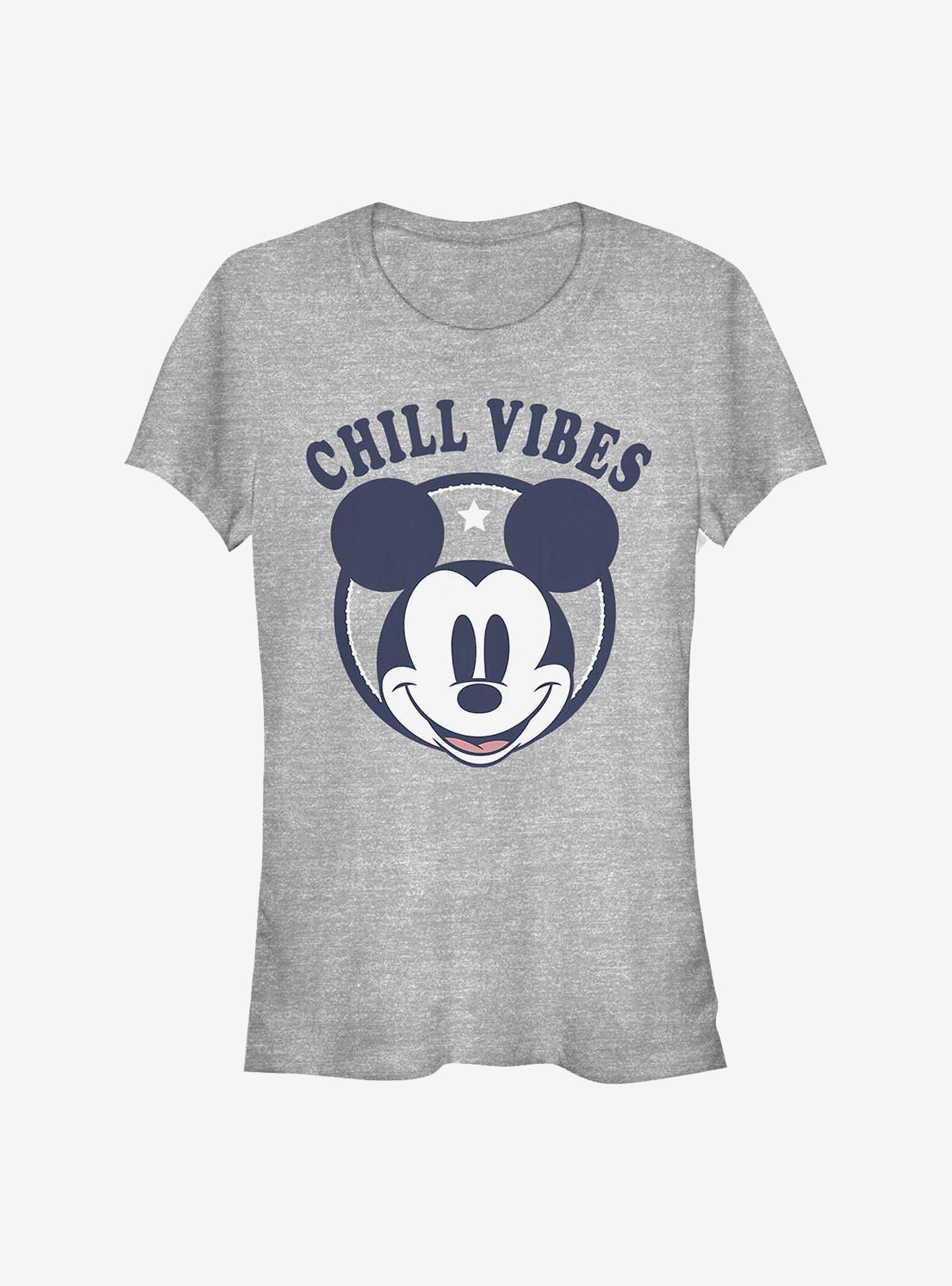 Disney Mickey Mouse Chill Vibes Girls T-Shirt, ATH HTR, hi-res